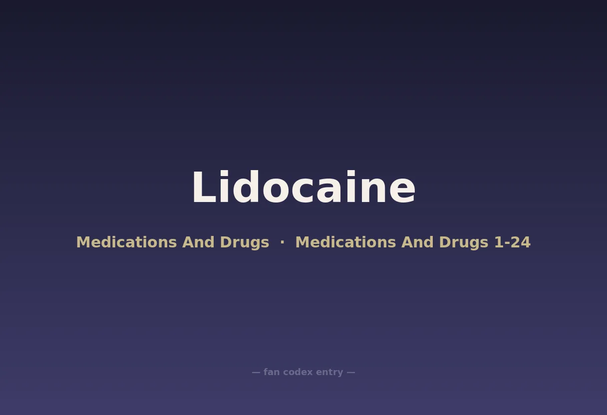 Lidocaine