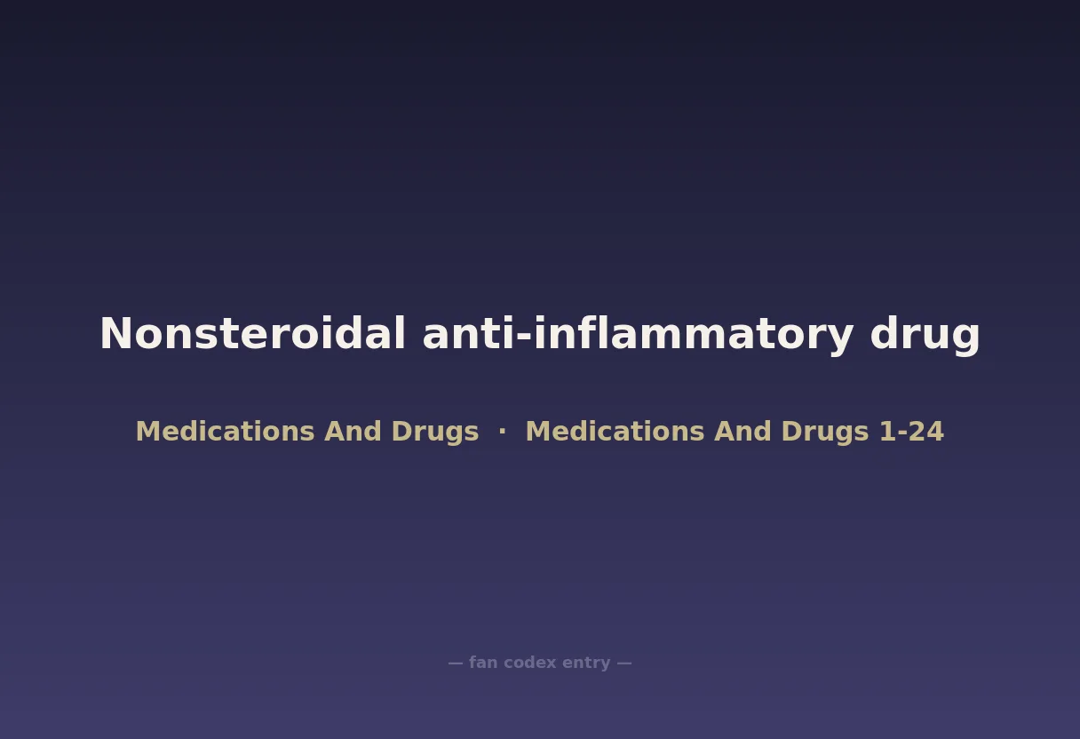 Nonsteroidal anti-inflammatory drug
